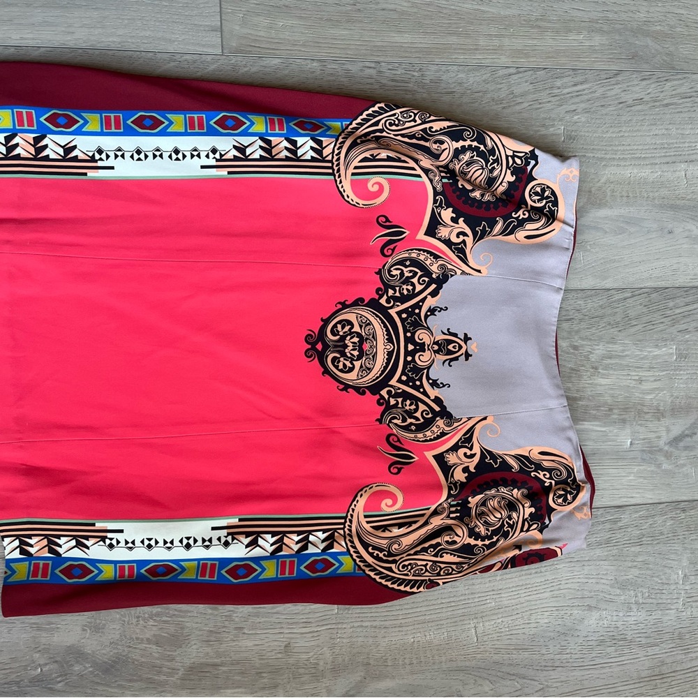 ETRO Pink & Burgundy Knee-Length Skirt – Italian Size 46 (US 10) - Picture 3 of 5